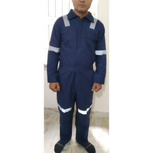 Men’s Coverall with Reflective tape attached