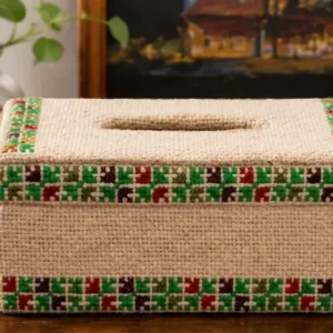 Jute tissue box