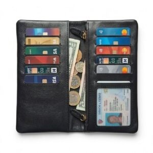 Premium Long Leather Wallet for Men & Women
