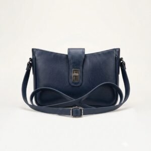 💼 Navy Blue Elegance — 100% Original Leather Bag